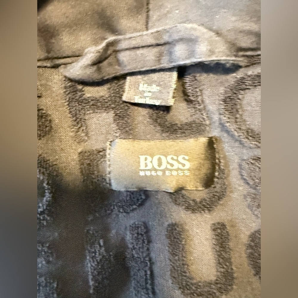 Boss Black Textured Robe - Picture 4 of 6